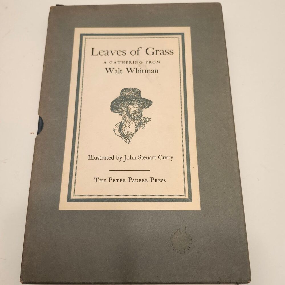 Leaves of Grass Walt Whitman 1940 Illus. John Steuart Curry Peter Pauper Press